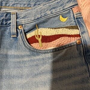 Levi's Light Blue Embroidered Jeans